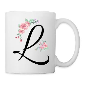 Letter l flowers - Mug - white - Right