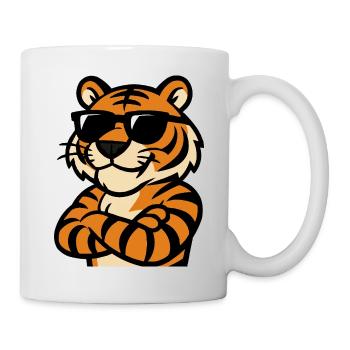 tiger sonnenbrille - Tasse - Weiß - Rechts