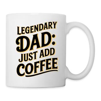 Père légendaire : Il suffit d’ajouter du café - Mug blanc - blanc - Droite