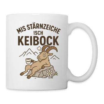 Kein Bock Lustiger Schweizer Spruch mit Steinbock - Tasse - Weiß - Rechts