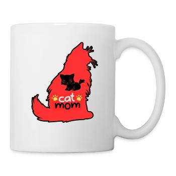 Katzen-Mama. - Tasse - Weiß - Rechts