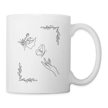 Floral - Tasse - Weiß - Rechts