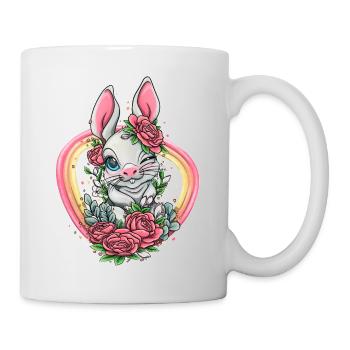 Frühlingshase - Tasse - Weiß - Rechts