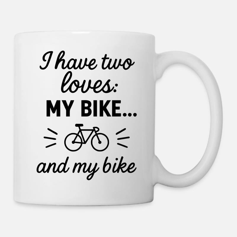 Ich liebe Radfahren,Radfahren,Radfahrer,Humor - Tasse - Weiß
