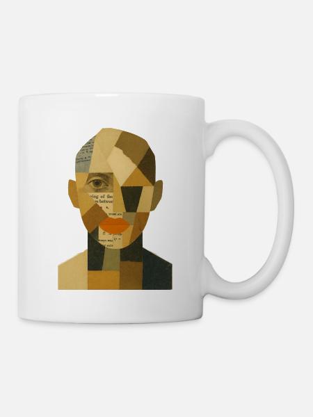 Gesicht Abstrakt - Tasse - Weiß