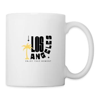 Black and White Playful Fun Los Angeles T Shirt - Mug - white - Right