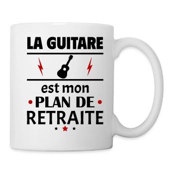 Guitare plan de retraite fête des pères retraite - Mug blanc - blanc - Droite