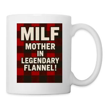 Mother In Legendary Flannel | Grunge 90s Mother’s - Mug - white - Right