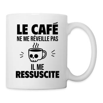 Le café me ressuscite - Mug blanc - blanc - Droite
