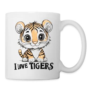 kleiner Tiger - Tasse - Weiß - Rechts