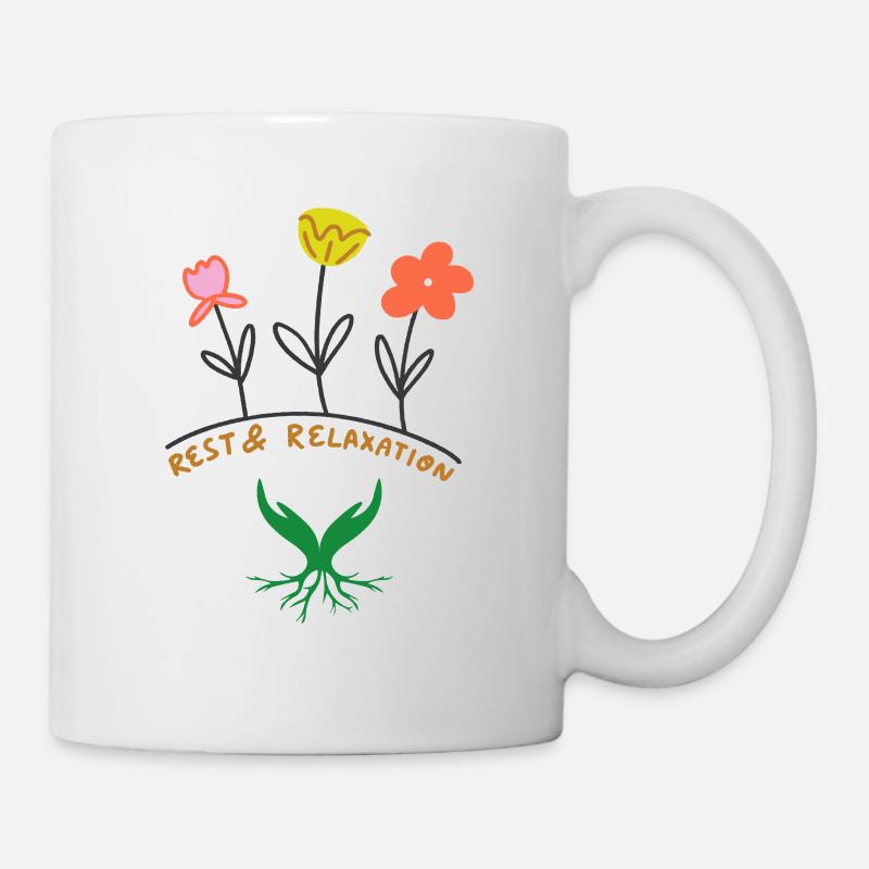 Relax Flower Design - Mug blanc - blanc