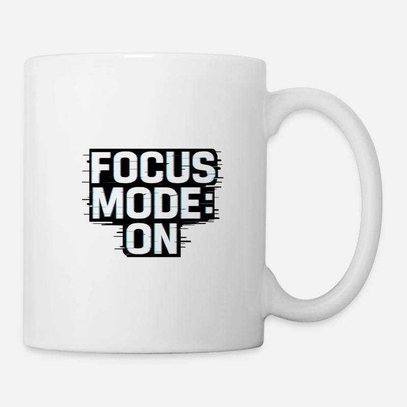 Focus Mode: ON – Gamer-Mindset Shirt - Tasse - Weiß