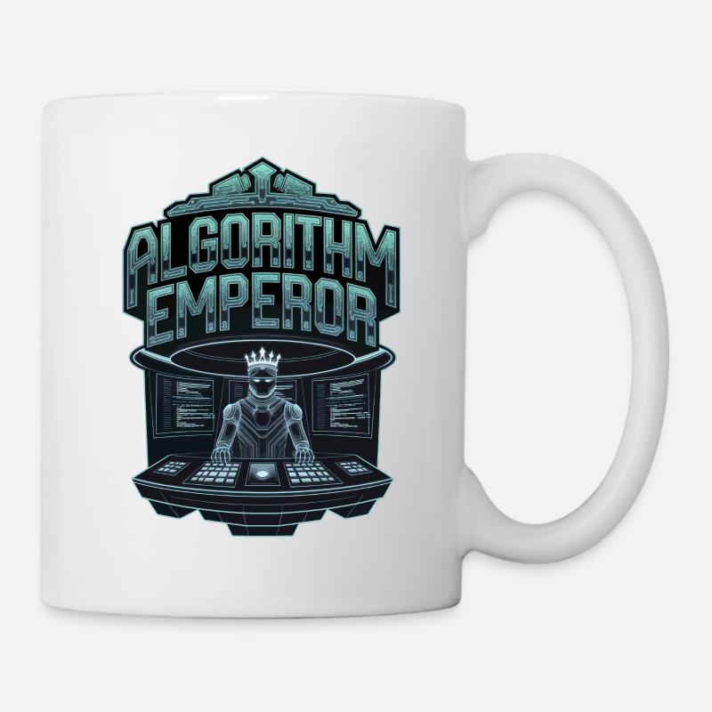 Algorithmus Kaiser Cyber König Tech Kunstwerk - Tasse - Weiß