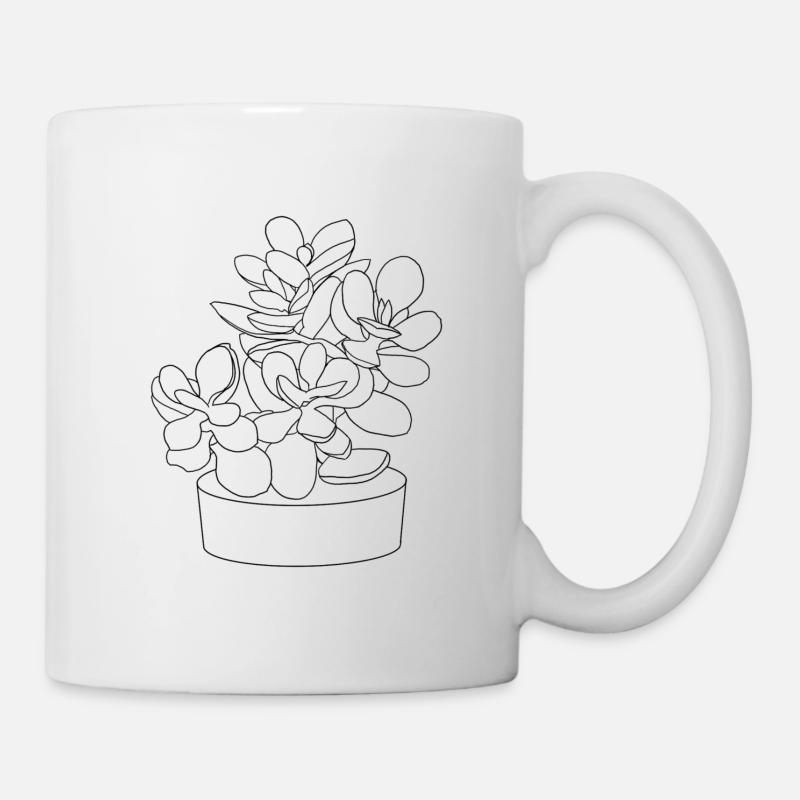 Pflanze - Tasse - Weiß