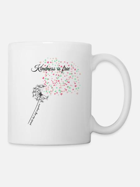 Verteile Freundlichkeit, wie Konfetti - Tasse - Weiß