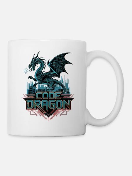 Code Dragon – Cyber Beast of the Digital World - Mug - white