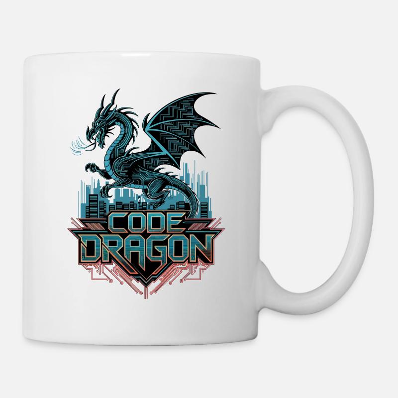 Code Dragon – Cyber Beast of the Digital World - Mug - white