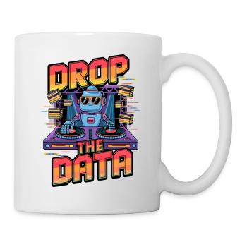 Drop the Data DJ Robot Techno Design - Mug - white - Right
