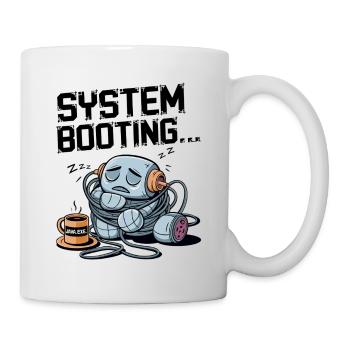 Sleepy Robot Booting with Java.exe Coffee – Funny - Mug - white - Right