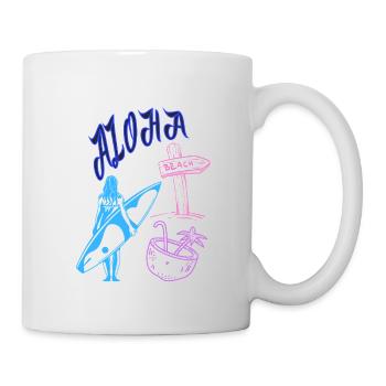 Tropical Beach Holidays - Mug - white - Right