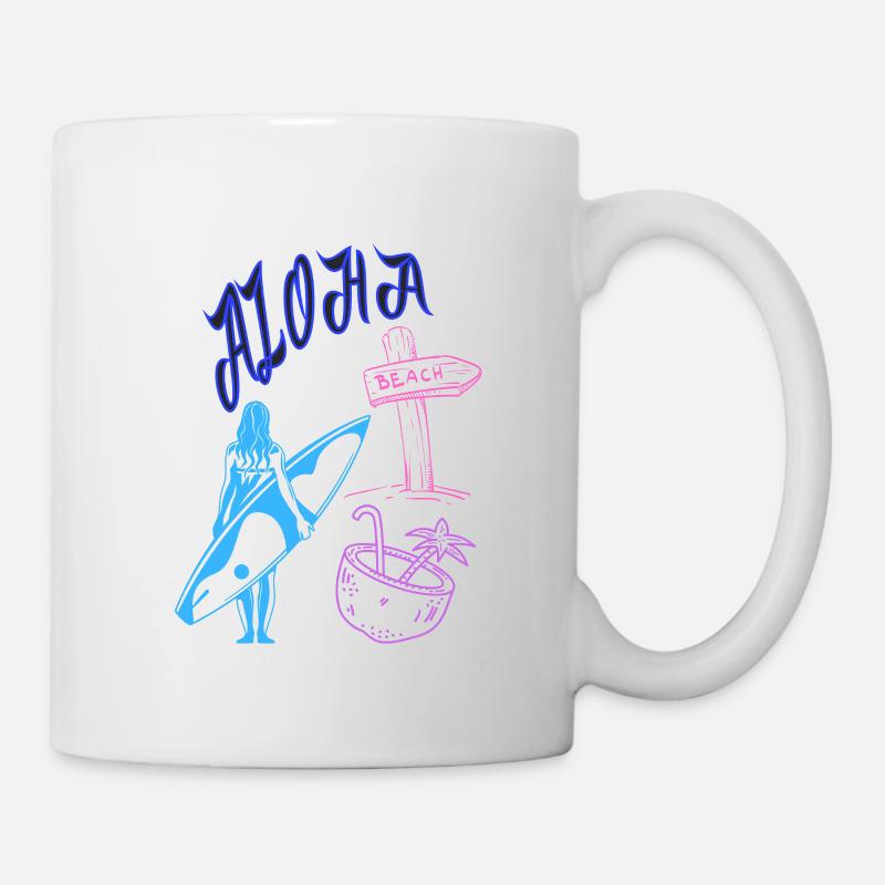Tropischer Strandurlaub - Tasse - Weiß