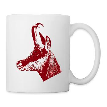 Gamsportrait RED - Tasse - Weiß - Rechts