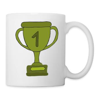 pokal gruen - Tasse - Weiß - Rechts