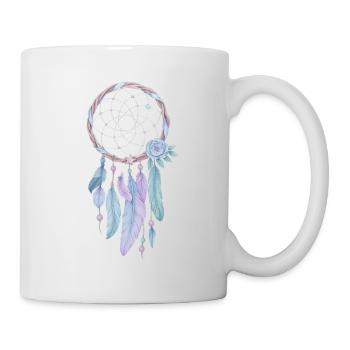 Traumfänger der Farben – sanfte Träume & Harmonie - Tasse - Weiß - Rechts