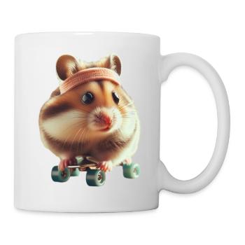 Athlete Skateboarding Hamster - Tasse - Weiß - Rechts