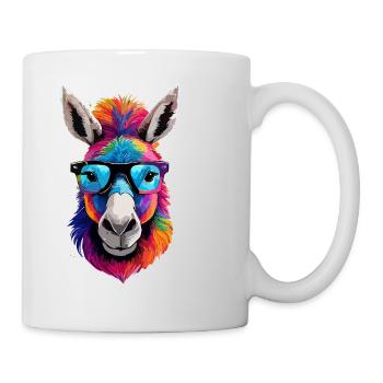 Donkey,graffiti,painting, colorful,nerd - Mug - white - Right
