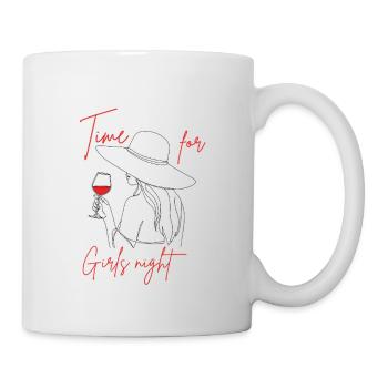 C’est l’heure d’une soirée entre filles ? - Mug blanc - blanc - Droite