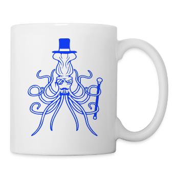Kraken Mr. Sir Top Hat Monocle Glasses Empire - Mug - white - Right