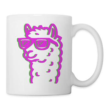 Lunettes de soleil Lama - Mug blanc - blanc - Droite