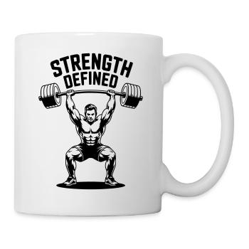 Strength defined - Fitness Motivation - Tasse - Weiß - Rechts