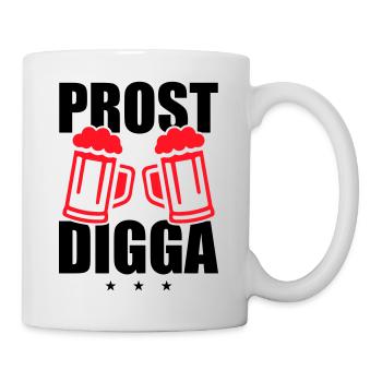 Prost Digga Bier - Tasse - Weiß - Rechts