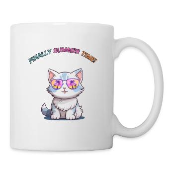 Endlich Sommer Zeit! - Tasse - Weiß - Rechts