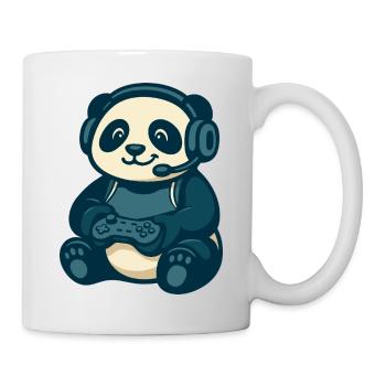 Panda Gamer Geek Gaming - Tasse - Weiß - Rechts
