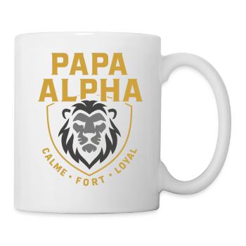 Papa alpha Calme fort loyal fête des pères Noël - Mug blanc - blanc - Droite