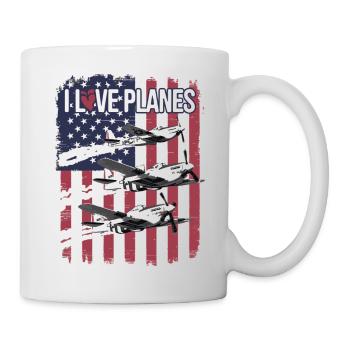 vintage Classic P 51 Flight - Mug - white - Right