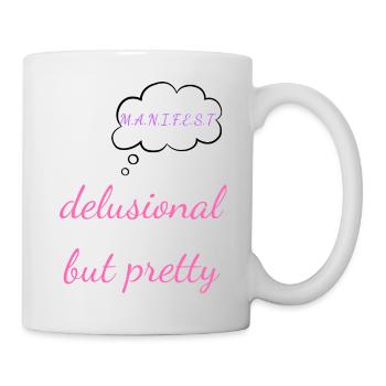 Wahnhaft, aber hübsch – Y2K Soft Girl Selbstvertrauen T - Tasse - Weiß - Rechts