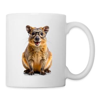 Quokka Cutie with Glasses – Clever to fall in love with! - Mug - white - Right