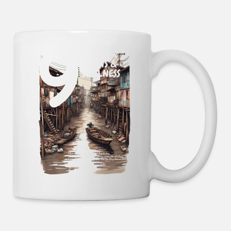 Canal Code Capuche sur pilotis Deep Khlong Streetwear - Mug blanc - blanc