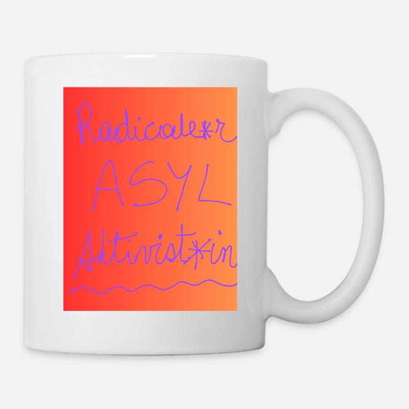 Asyl aktivist - Mug blanc - blanc