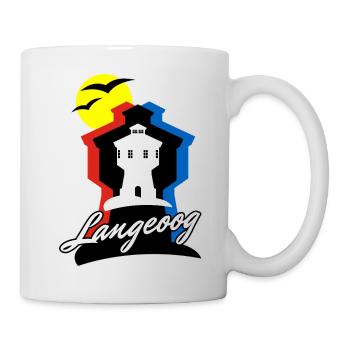 Langeoog Style mit Wasserturm - Tasse - Weiß - Rechts