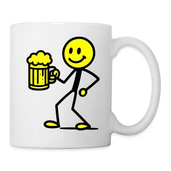 Bière Stick Figure - Mug blanc - blanc - Droite
