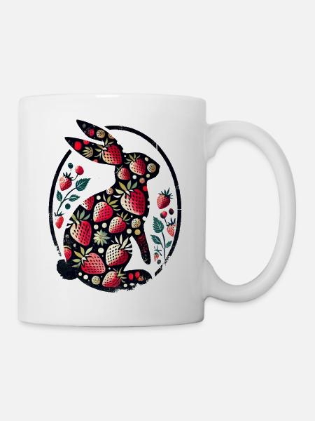 Lapin fraise Lapin - Mug blanc - blanc
