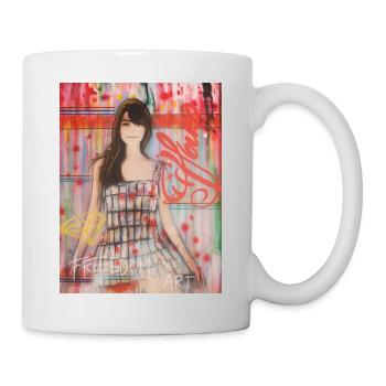 Die Sängerin Françoise ist eine Ikone der Pop-Art - Tasse - Weiß - Rechts