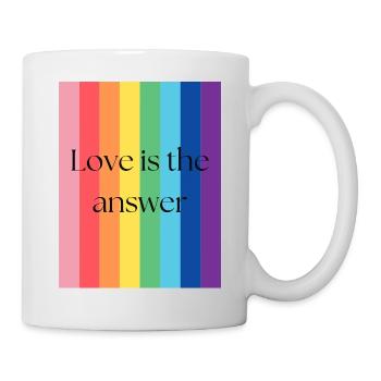 Love is the answer - Tasse - Weiß - Rechts