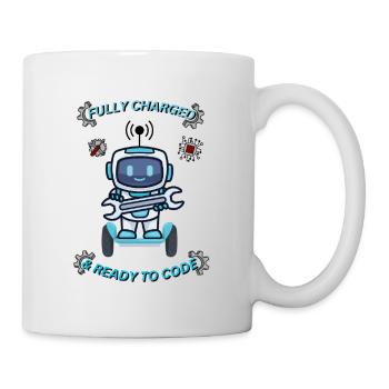 Nerd-Roboter - Tasse - Weiß - Rechts