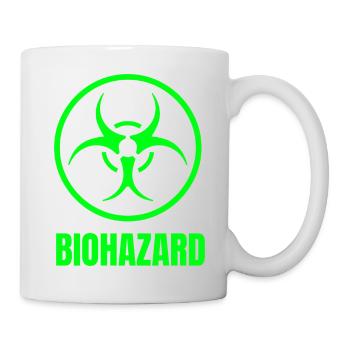 Biohazard Nerd Lehrer Gamer Geschenk T-Shirt - Tasse - Weiß - Rechts